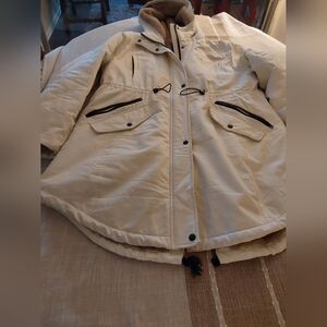 OLAY Cream Ski Jacket with Black Accents